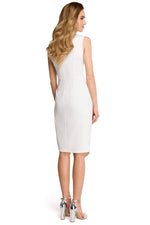 Dagkjole Stylove til dame fra MS StyleHaven, laget av polyester, farge beige, størrelse M, med sleeveless ermer, perfekt til dress