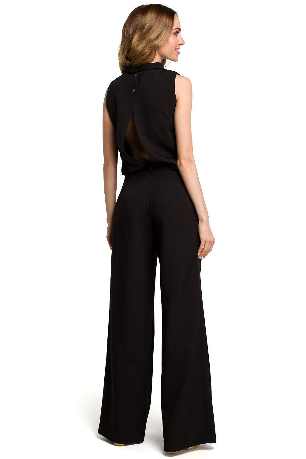 Jumpsuit - Moe til dame fra MS StyleHaven, laget av polyester, farge Svart, størrelse M, med sleeveless ermer, perfekt til casual; dress