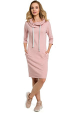 Strikke Dagkjole Moe til dame fra MS StyleHaven, laget av Bomull; polyester, farge Grå, størrelse L, med 45720 ermer, perfekt til casual; dress