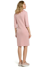 Strikke Dagkjole Moe til dame fra MS StyleHaven, laget av Bomull; polyester, farge Grå, størrelse XL, med 45720 ermer, perfekt til casual; dress