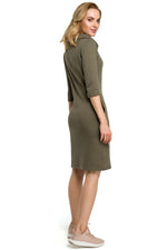 Strikke Dagkjole Moe til dame fra MS StyleHaven, laget av Bomull; polyester, farge Rosa, størrelse s, med 45720 ermer, perfekt til casual; dress