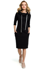 Strikke Dagkjole Moe til dame fra MS StyleHaven, laget av Bomull; polyester, farge Rosa, størrelse M, med 45720 ermer, perfekt til casual; dress