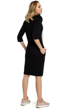 Strikke Dagkjole Moe til dame fra MS StyleHaven, laget av Bomull; polyester, farge Rosa, størrelse L, med 45720 ermer, perfekt til casual; dress