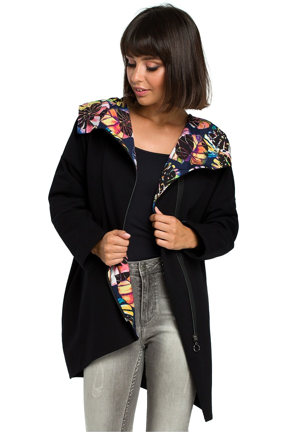 Genser BeWear til dame fra MS StyleHaven, laget av polyester, farge Svart, størrelse S/M, med long ermer, perfekt til dress
