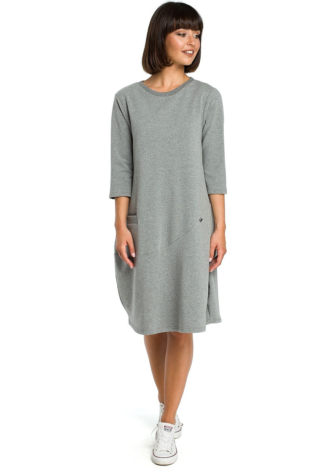 Dagskjole BeWear til dame fra MS StyleHaven, laget av polyester, farge Svart, størrelse L, med long ermer, perfekt til dress