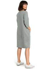 Dagskjole BeWear til dame fra MS StyleHaven, laget av polyester, farge Svart, størrelse XL, med long ermer, perfekt til dress