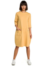 Dagskjole BeWear til dame fra MS StyleHaven, laget av polyester, farge Svart, størrelse XXL, med long ermer, perfekt til dress