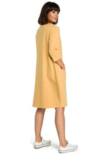 Dagskjole BeWear til dame fra MS StyleHaven, laget av polyester, farge Grå, størrelse s, med long ermer, perfekt til dress