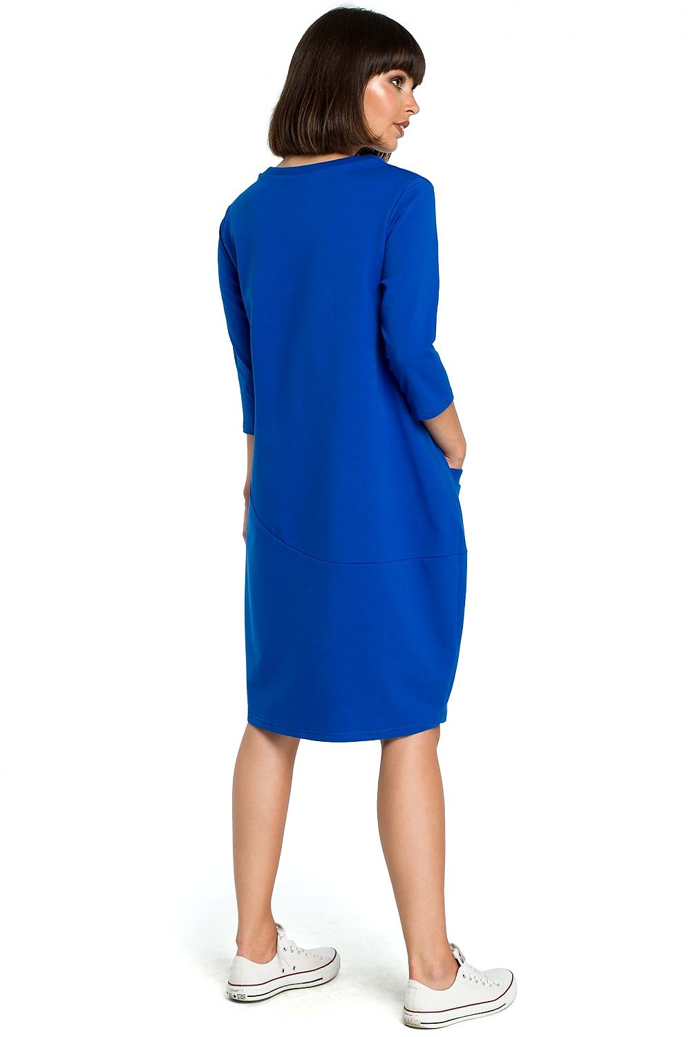Dagskjole BeWear til dame fra MS StyleHaven, laget av polyester, farge Grå, størrelse L, med long ermer, perfekt til dress