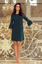 Margaret kjole til dame fra MS StyleHaven, laget av polyester, farge Marineblå, størrelse M, med 45720 ermer, perfekt til casual; dress
