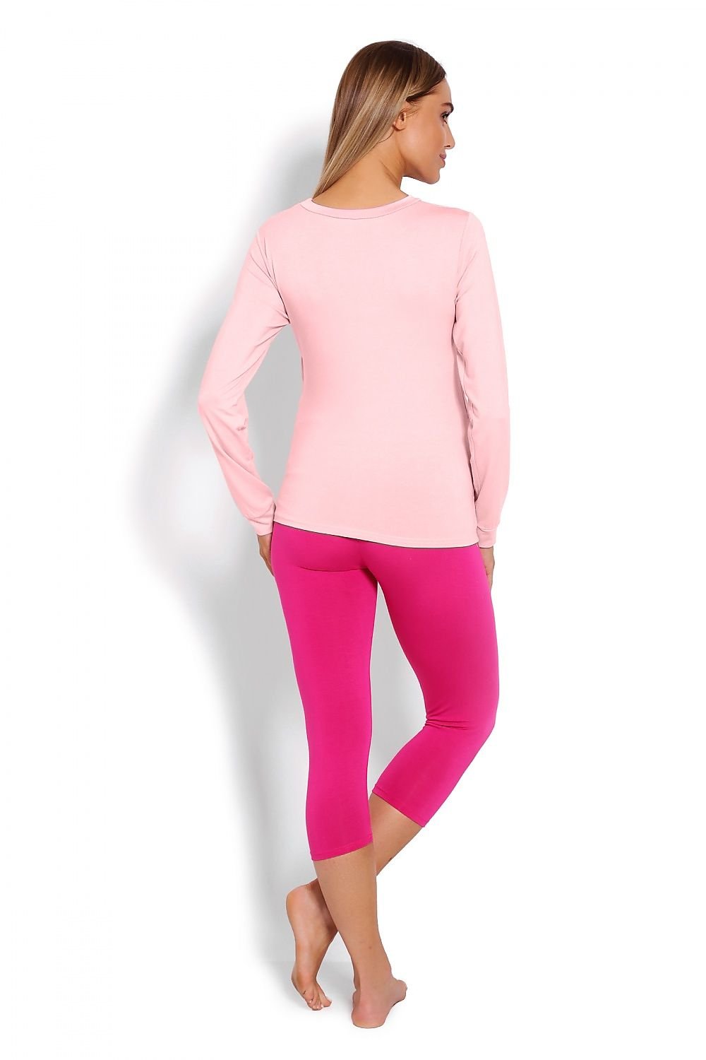 Maternity & Nursing Pyjamas - PeeKaBoo til dame fra MS StyleHaven, laget av Viskose; Elastan, farge Rosa, størrelse XXL, med long; cap ermer, perfekt til casual; dress