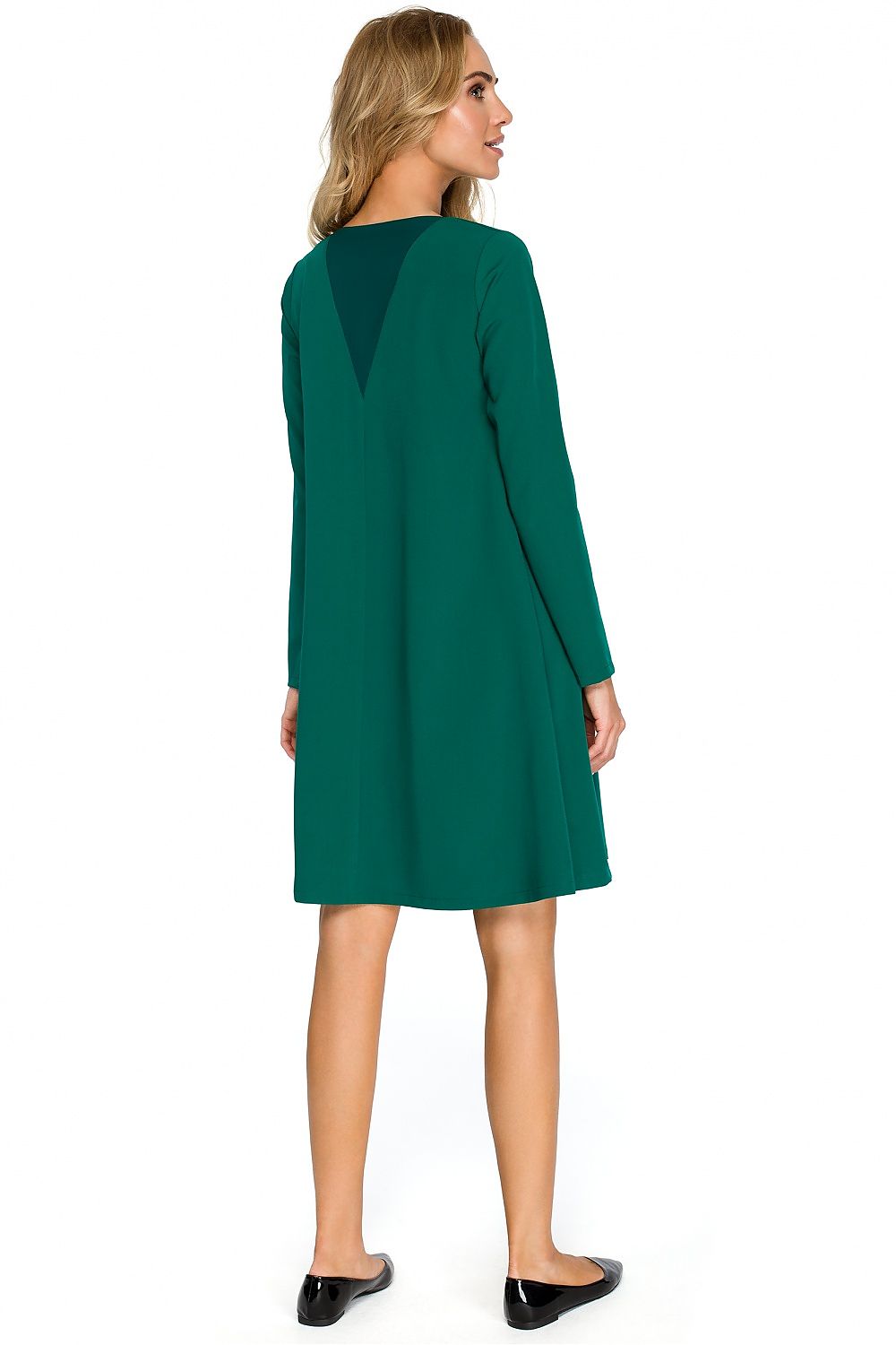 Cocktailkjole Stylove til dame fra MS StyleHaven, laget av polyester; Viskose, farge Marineblå, størrelse s, med long ermer, perfekt til dress
