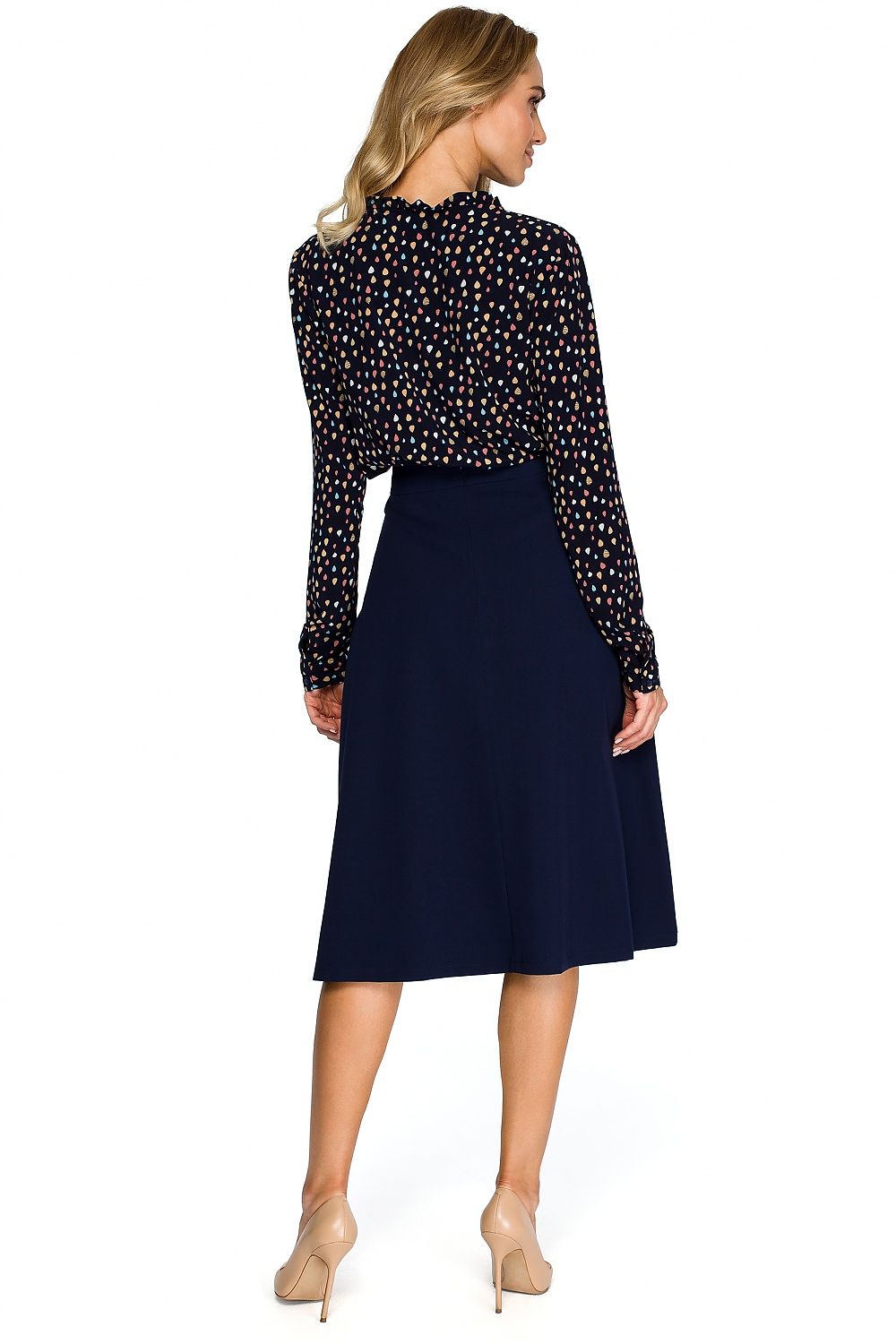 Skjørt Stylove til dame fra MS StyleHaven, laget av Viskose; polyester, farge Rød, størrelse XL, med long ermer, perfekt til dress