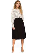 Skjørt Stylove til dame fra MS StyleHaven, laget av Viskose; polyester, farge Marineblå, størrelse M, med long ermer, perfekt til dress