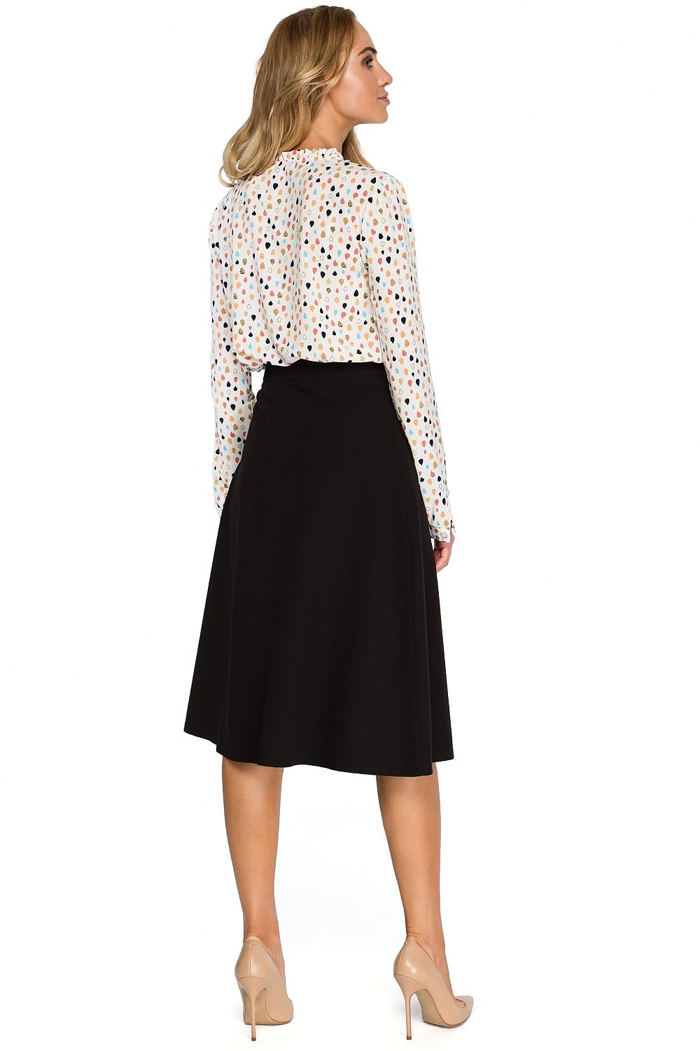 Skjørt Stylove til dame fra MS StyleHaven, laget av Viskose; polyester, farge Marineblå, størrelse L, med long ermer, perfekt til dress