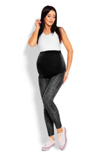 Gravid Leggings fra PeeKaBoo til dame fra MS StyleHaven, laget av polyester; Viskose, farge Svart, størrelse S/M, med long; cap ermer, perfekt til casual; dress