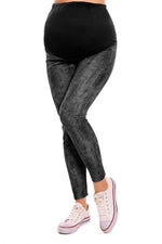 Gravid Leggings fra PeeKaBoo til dame fra MS StyleHaven, laget av polyester; Viskose, farge Svart, størrelse L/XL, med long; cap ermer, perfekt til casual; dress