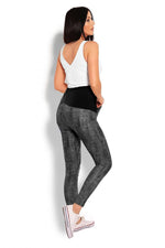 Gravid Leggings fra PeeKaBoo til dame fra MS StyleHaven, laget av polyester; Viskose, farge Svart, størrelse XXL, med long; cap ermer, perfekt til casual; dress