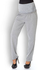 Comfort Maternity Pants fra PeeKaBoo til dame fra MS StyleHaven, laget av Viskose; Elastan; polyester, farge Grå, størrelse L/XL, med sleeveless ermer, perfekt til casual; dress
