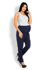 Comfort Maternity Pants fra PeeKaBoo til dame fra MS StyleHaven, laget av Viskose; Elastan; polyester, farge Svart, størrelse S/M, med sleeveless ermer, perfekt til casual; dress