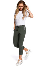 Klassisk komfort Bomullsbukser – til dame fra MS StyleHaven, laget av Bomull, farge Svart, størrelse L, med 45720 ermer, perfekt til casual; dress