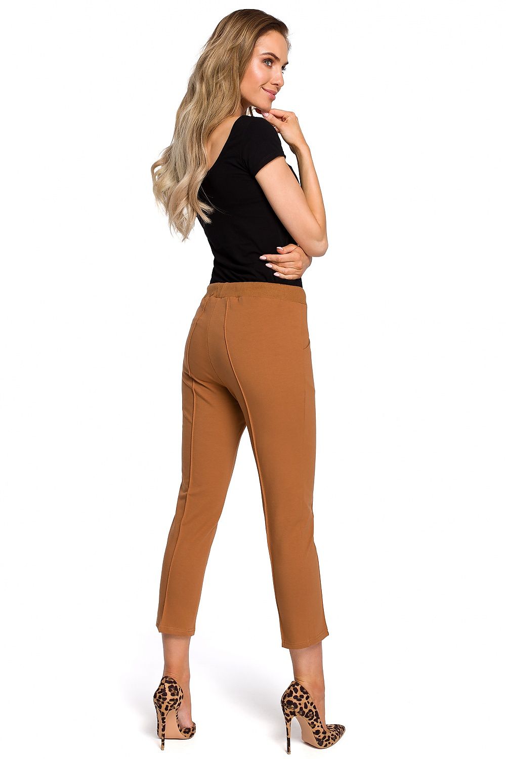 Klassisk komfort Bomullsbukser – til dame fra MS StyleHaven, laget av Bomull, farge Grønn, størrelse s, med 45720 ermer, perfekt til casual; dress