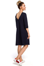 Løs Dagkjole Moe til dame fra MS StyleHaven, laget av Bomull, farge beige, størrelse XL, med 45720 ermer, perfekt til casual; dress