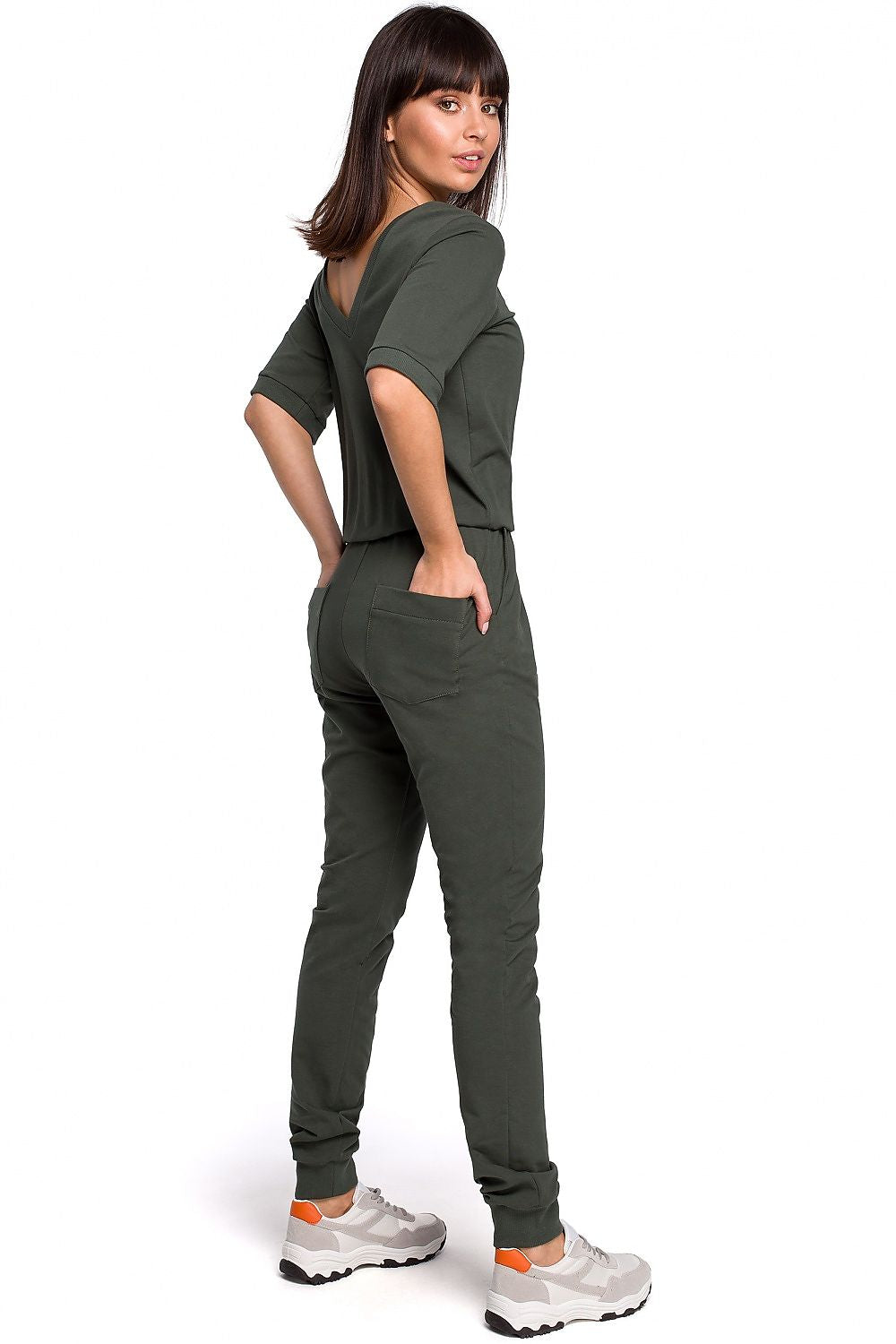 Jumpsuit / BeWear til dame fra MS StyleHaven, laget av Bomull, farge Grønn, størrelse M, med 45720 ermer, perfekt til dress