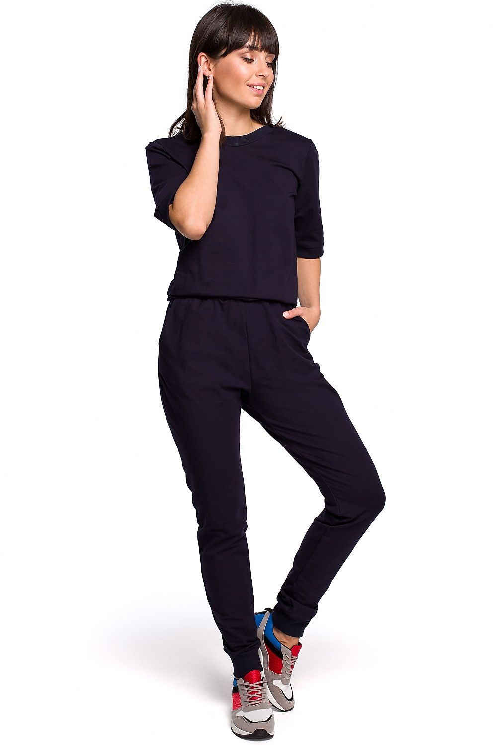 Jumpsuit / BeWear til dame fra MS StyleHaven, laget av Bomull, farge Grønn, størrelse L, med 45720 ermer, perfekt til dress