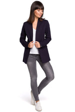 Stretch Bomullsstrikket Blazer / BeWear til dame fra MS StyleHaven, laget av Bomull, farge Rød, størrelse XXL, med long ermer, perfekt til dress