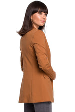 Stretch Bomullsstrikket Blazer / BeWear til dame fra MS StyleHaven, laget av Bomull, farge Marineblå, størrelse XL, med long ermer, perfekt til dress