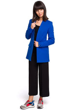 Stretch Bomullsstrikket Blazer / BeWear til dame fra MS StyleHaven, laget av Bomull, farge Brun, størrelse XL, med long ermer, perfekt til dress
