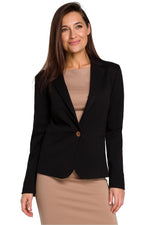 Jakke Stylove til dame fra MS StyleHaven, laget av Bomull; polyester, farge Svart, størrelse s, med long ermer, perfekt til dress