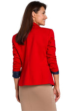 Jakke Stylove til dame fra MS StyleHaven, laget av Bomull; polyester, farge Rød, størrelse s, med long ermer, perfekt til dress