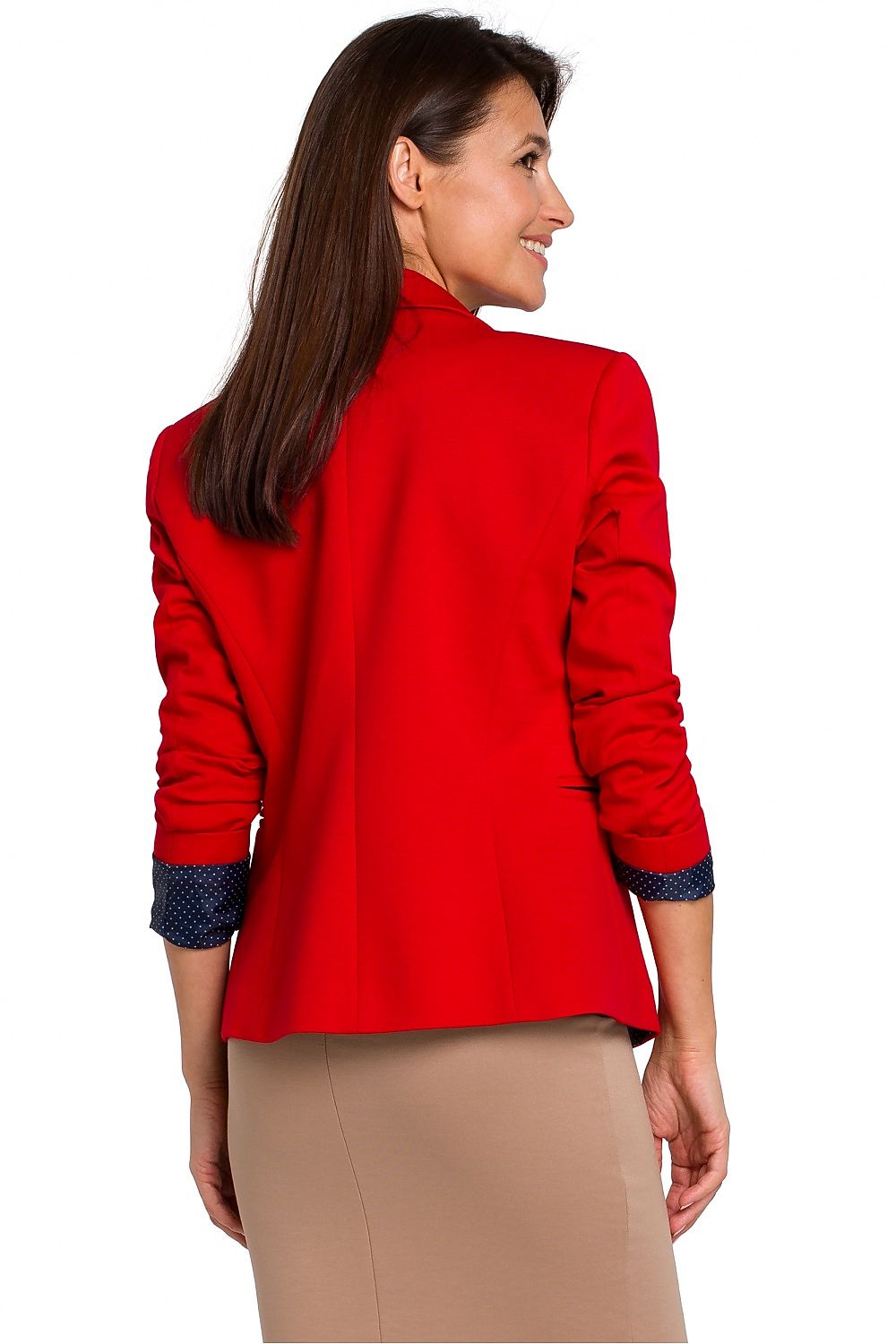 Jakke Stylove til dame fra MS StyleHaven, laget av Bomull; polyester, farge Rød, størrelse s, med long ermer, perfekt til dress