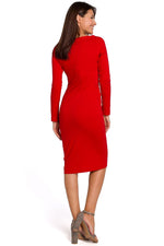 Dagkjole Stylove til dame fra MS StyleHaven, laget av Bomull; polyester, farge Svart, størrelse XL, med long ermer, perfekt til dress