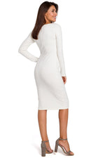 Dagkjole Stylove til dame fra MS StyleHaven, laget av Bomull; polyester, farge Rød, størrelse s, med long ermer, perfekt til dress