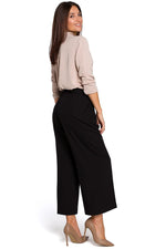 Damebukser Stylove til dame fra MS StyleHaven, laget av Viskose; polyester, farge Svart, størrelse M, med 45720 ermer, perfekt til dress