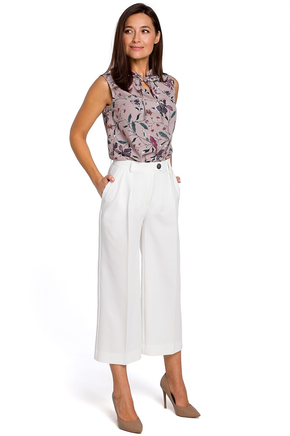 Damebukser Stylove til dame fra MS StyleHaven, laget av Viskose; polyester, farge Svart, størrelse L, med 45720 ermer, perfekt til dress