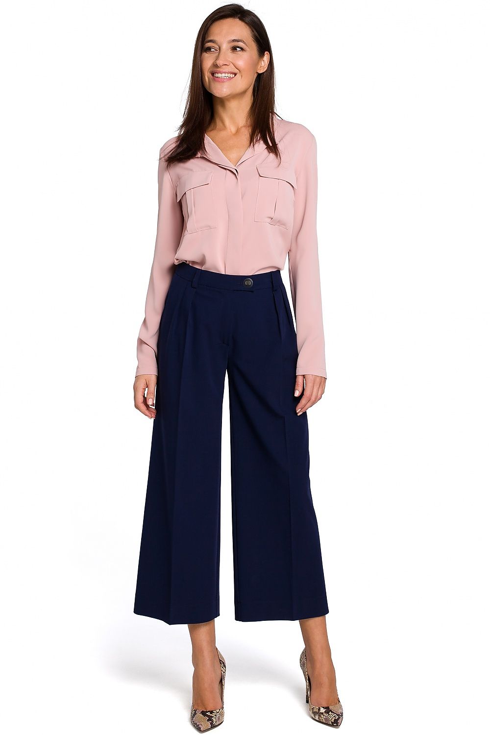 Damebukser Stylove til dame fra MS StyleHaven, laget av Viskose; polyester, farge Svart, størrelse XXL, med 45720 ermer, perfekt til dress