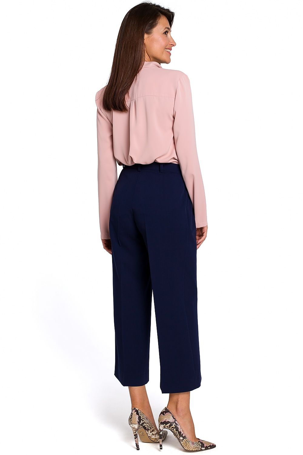 Damebukser Stylove til dame fra MS StyleHaven, laget av Viskose; polyester, farge beige, størrelse s, med 45720 ermer, perfekt til dress