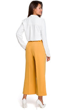 Damebukser Stylove til dame fra MS StyleHaven, laget av Viskose; polyester, farge beige, størrelse L, med 45720 ermer, perfekt til dress