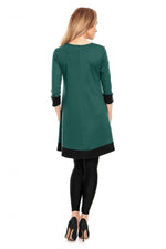Flowing Grace gravidkjole fra PeeKaBoo til dame fra MS StyleHaven, laget av polyester; Elastan; Viskose, farge Grønn, størrelse L/XL, med 3-4; long ermer, perfekt til casual; dress