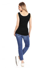 Plissert gravidtop fra PeeKaBoo til dame fra MS StyleHaven, laget av Elastan; Viskose, farge Blå, størrelse S/M, med strapless ermer, perfekt til casual; dress