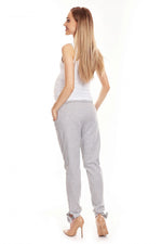 Bow Detail Joggebukse for gravide fra PeeKaBoo til dame fra MS StyleHaven, laget av Bomull; Elastan, farge Grønn, størrelse S/M, med long ermer, perfekt til casual; dress