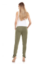Bow Detail Joggebukse for gravide fra PeeKaBoo til dame fra MS StyleHaven, laget av Bomull; Elastan, farge Svart, størrelse L/XL, med long ermer, perfekt til casual; dress
