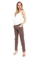 Uanstrengt elegante gravidbukser fra PeeKaBoo til dame fra MS StyleHaven, laget av Viskose; polyester, farge beige, størrelse L/XL, med long ermer, perfekt til casual; dress