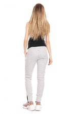 Luxe Comfort Joggebukse for gravide fra PeeKaBoo til dame fra MS StyleHaven, laget av Viskose; Elastan; Bomull, farge Grå, størrelse L/XL, med long ermer, perfekt til casual; dress