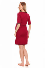 Lace Trim Nursing Nattkjole fra PeeKaBoo til dame fra MS StyleHaven, laget av Viskose; Elastan, farge Rød, størrelse XXL, med sleeveless; cap; short ermer, perfekt til casual; dress