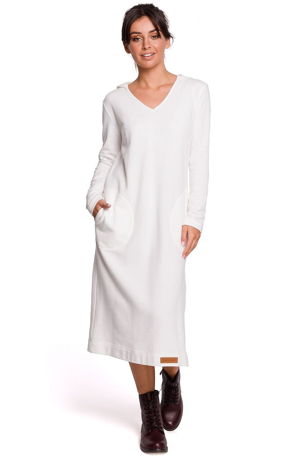 Praktiske Dagskjole BeWear til dame fra MS StyleHaven, laget av polyester, farge Rosa, størrelse M, med long ermer, perfekt til dress